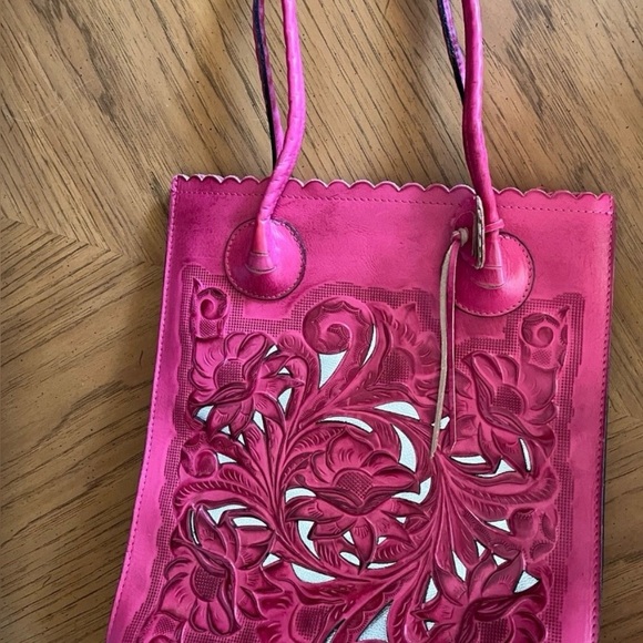 Patricia Nash Handbags - **SUPERBOWL WEEKEND SALE:**
Patricia Nash Fuchsia Floral Cutout Tote